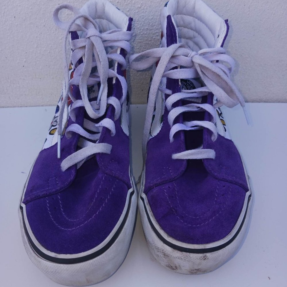 Vans Mens 7.5 Women's Size 9 Purple Rose Skater Board laced Shoes - Picture 2 of 11